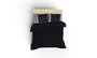 L'essentiel linge de maison Juego de funda de edredón doble ranforce Negro y Gris
